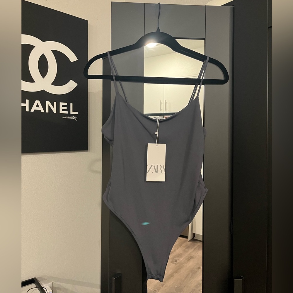 Grey Zara bodysuit